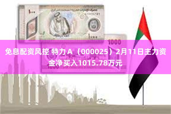 免息配资风控 特力Ａ（000025）2月11日主力资金净买入1015.78万元