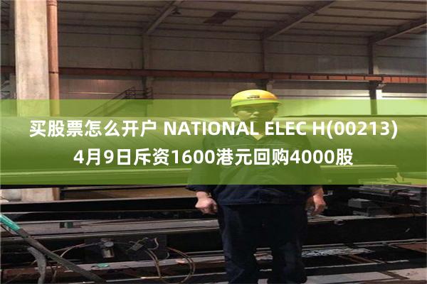 买股票怎么开户 NATIONAL ELEC H(00213)4月9日斥资1600港元回购4000股