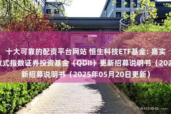 十大可靠的配资平台网站 恒生科技ETF基金: 嘉实恒生科技交易型开放式指数证券投资基金(QDII)更新招募说明书(2025年05月20日更新)