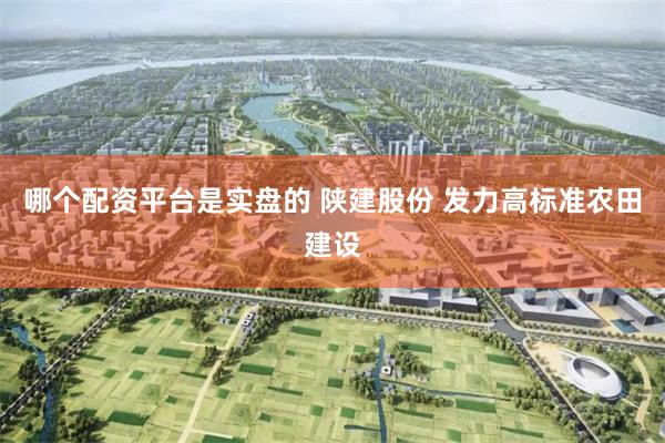 哪个配资平台是实盘的 陕建股份 发力高标准农田建设