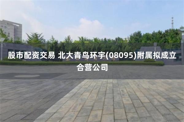股市配资交易 北大青鸟环宇(08095)附属拟成立合营公司