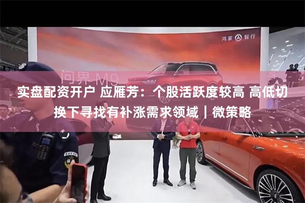 实盘配资开户 应雁芳：个股活跃度较高 高低切换下寻找有补涨需求领域｜微策略